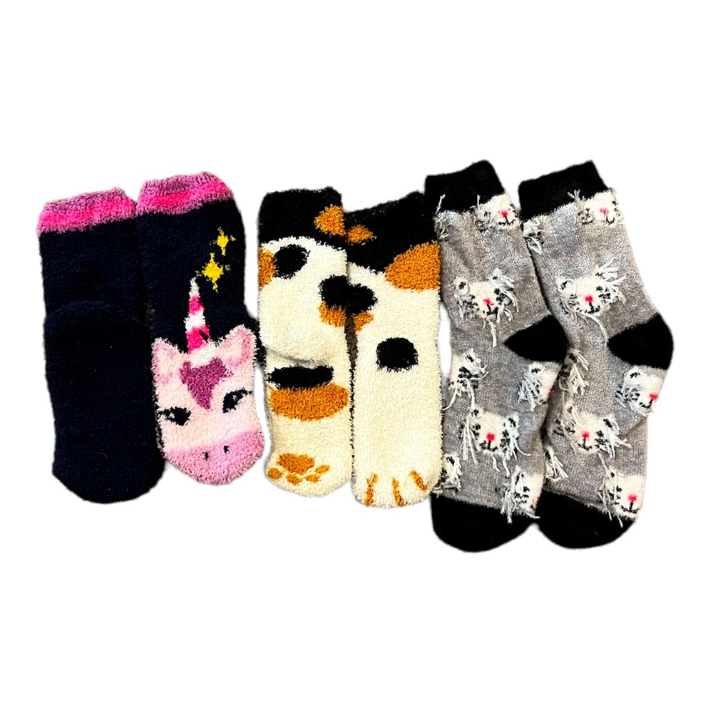 Set of 3 fuzzy socks